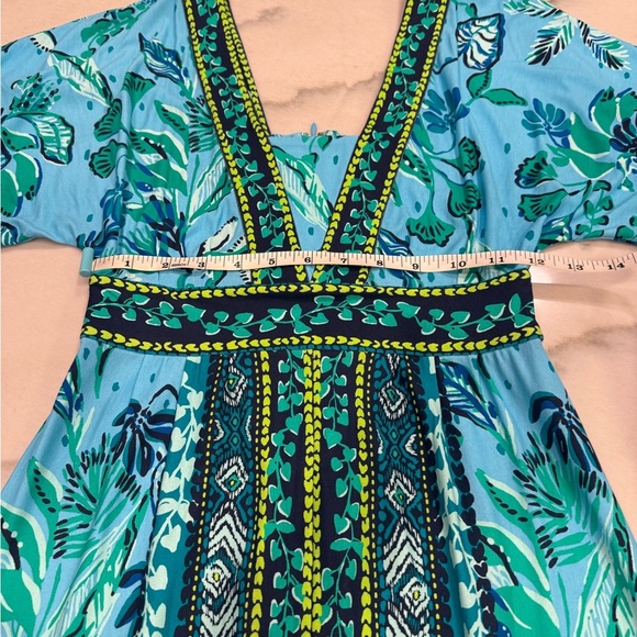Lilly Pulitzer Ilia Maxi Dress Size 00 Blue Seabreeze Plant One On You NWOT - Picture 7 of 15